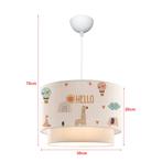 lux.pro Design hanglamp Lurgan E27 wit met giraffe motief, Kinderen en Baby's, Kinderkamer | Inrichting en Decoratie, Nieuw, Verzenden