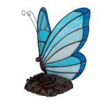 Tiffany vlinderlamp – Blauw & Turquoise Glas – L 17 × B 16, Verzenden, Nieuw