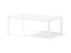 Sieger Cannes Loungetafel 110x60x40 cm wit/wit - Wit, Tuin en Terras, Tuinsets en Loungesets, Ophalen of Verzenden, Nieuw