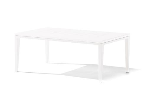 Sieger Cannes Loungetafel 110x60x40 cm wit/wit - Wit, Tuin en Terras, Tuinsets en Loungesets, Ophalen of Verzenden