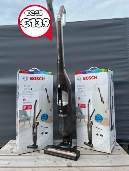 Bosch Flexxo BCH3K210 – draadloze steelstofzuiger – zakloos, Witgoed en Apparatuur, Stofzuigers, Nieuw, Verzenden