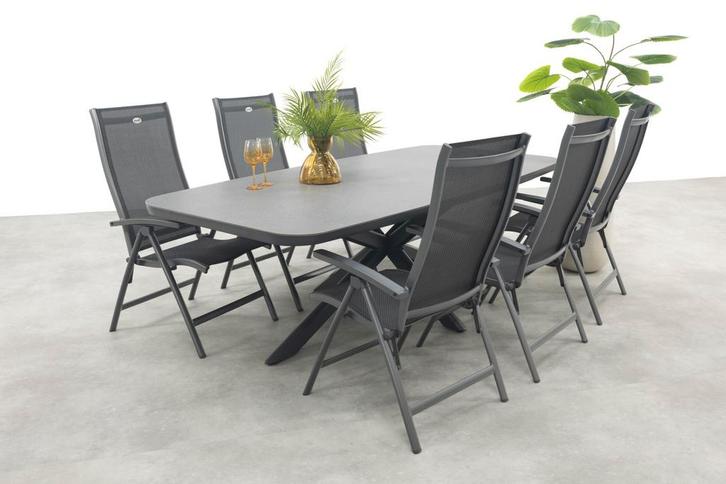 Hartman Salvatore/Soreno Deens ovale verstelbare tuinset, Tuin en Terras, Tuinsets en Loungesets, Tuinset, Nieuw, Overige materialen