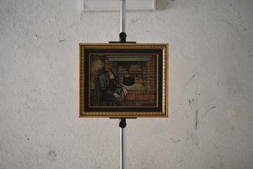 Renato Selvi (1914-?) - Il riposo davanti al camino - NO, Antiek en Kunst, Kunst | Schilderijen | Klassiek