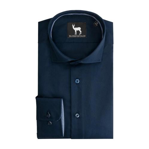 GENTS - uni denimblauw ML7 - M7 39/40, Kleding | Heren, Overhemden, Verzenden