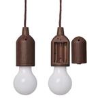 ProPlus Retro hanglamp - Houtmotief - LED - Warm licht -..., Caravans en Kamperen, Ophalen of Verzenden, Nieuw