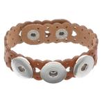 Fako Bijoux® - Armband Voor Click Buttons - Leder Harten -, Sieraden, Tassen en Uiterlijk, Verzenden, Nieuw