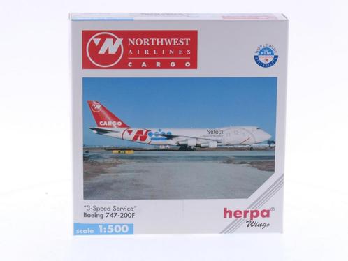 Schaal 1:500 Herpa 512398 Northwest Airlines Cargo - Boei..., Hobby en Vrije tijd, Modelbouw | Vliegtuigen en Helikopters, Gebruikt