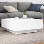 vidaXL Salontafel met LED-verlichting 80x80x31 cm wit, Huis en Inrichting, Tafels | Salontafels, 50 tot 100 cm, Verzenden, Nieuw