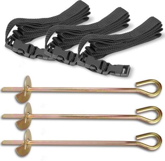 Trampoline ankers stormbestendig 3 stuks met grondpriemen..., Kinderen en Baby's, Speelgoed | Buiten | Trampolines, Nieuw, Ophalen of Verzenden