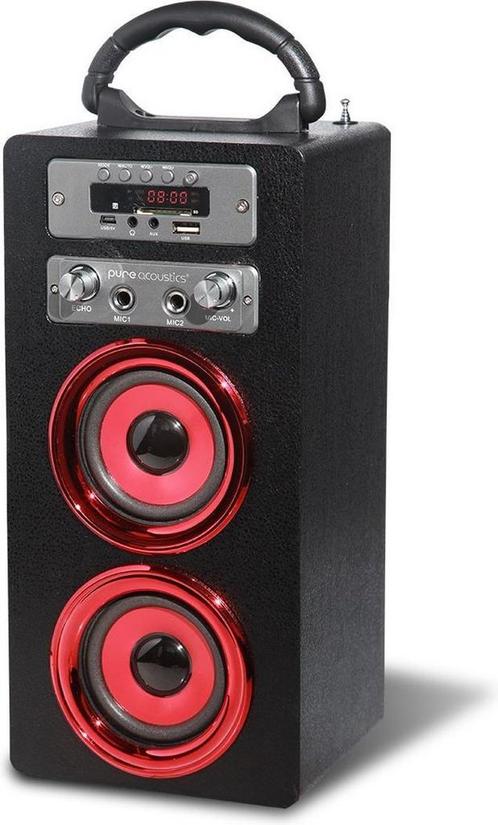 Pure acoustics MCP20BLRD - Portable karaoke systeem met, Audio, Tv en Foto, Luidsprekers, Verzenden