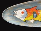 Schotel - Céramique - Motif poisson - 60 cm circa 1950, Antiek en Kunst, Antiek | Glas en Kristal