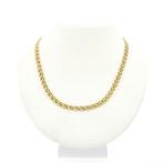 Gouden Bismarck schakel collier | 42 cm (ketting) (ketting), Sieraden, Tassen en Uiterlijk, Kettingen, Ophalen of Verzenden, Gebruikt