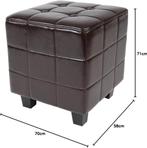 Fauteuil met armleuning - Relaxstoel - Met Hocker - Bruin -, Verzenden, Zo goed als nieuw