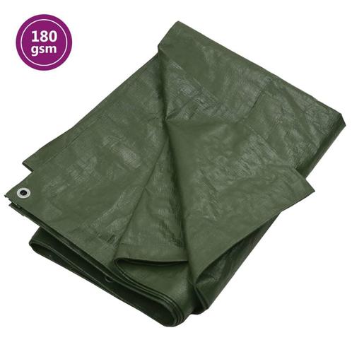 vidaXL Dekzeil 180 g/m² 4x5 m HDPE groen, Doe-het-zelf en Verbouw, Overige Doe-het-zelf en Verbouw, Nieuw, Verzenden