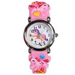 Fako - Kinderhorloge - 3D - Eenhoorn Sunshine – Roze, Verzenden, Nieuw