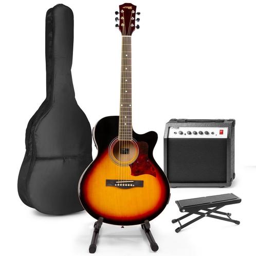 MAX ShowKit elektrisch akoestische gitaar met gitaarstandaar, Muziek en Instrumenten, Snaarinstrumenten | Gitaren | Elektrisch