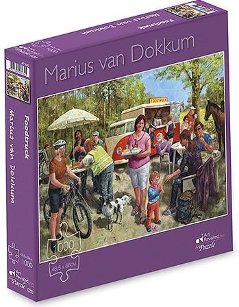 Marius van Dokkum - Foodtruck Puzzel (1000 stukjes) | Art, Hobby en Vrije tijd, Denksport en Puzzels, Nieuw, Verzenden