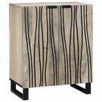 vidaXL Dressoir Wit 60 x 33.5 x 75 cm Massief mangohout, Huis en Inrichting, Verzenden, Nieuw, Overige houtsoorten, Minder dan 50 cm