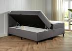 Boxspring met opbergruimte Bologna 140 200 Antraciet, Huis en Inrichting, Verzenden, Nieuw, 140 cm, Twijfelaar