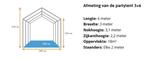 Ultimate Partytent PVC  3x6x2.2 meter in Antraciet-Wit, Verzenden, Nieuw, 2 meter of meer, Partytent
