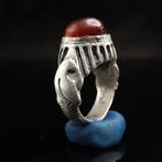 Antieke zilveren ring - Ring - met carneool cabochon, Antiek en Kunst