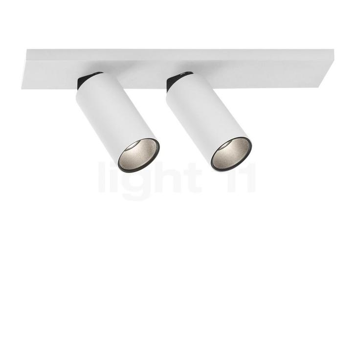 Delta Light Vizir On Plafondlamp 2-lichts LED, wit, Huis en Inrichting, Lampen | Spots, Nieuw, Verzenden