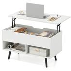 2dekans | Coast Lift Top Salontafel Wit – 120 x 60 x 45 cm –, Huis en Inrichting, Tafels | Eettafels, Ophalen of Verzenden, Zo goed als nieuw