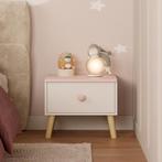 Kindernachtkastje Sandnes 31x38x30 cm wit en roze [en.casa], Kinderen en Baby's, Kinderkamer | Tafels en Stoelen, Verzenden, Nieuw