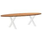 vidaXL Eettafel 280x120x74 cm ovaal massief eikenhout, Huis en Inrichting, Tafels | Eettafels, Verzenden, Nieuw