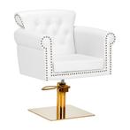 Kappersstoel Wit met Goud Berlijn Gabbiano, Nieuw, Overige typen, Verzenden