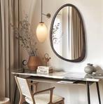 Asymmetrische Wandspiegel –Zwart Houten Frame, Modern Design, Verzenden, Nieuw