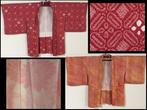 Set van 2 / SHIBORI / Japanse Vintage Kimono  HAORI jas -, Antiek en Kunst