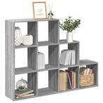 vidaXL Kamerscherm / boekenkast 137,5x29x103,5 cm hout grijs, Huis en Inrichting, Verzenden, Nieuw, Overige houtsoorten