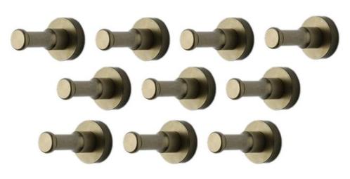 Set van 10 metalen kledinghaken, kapstok, brons, Doe-het-zelf en Verbouw, Gereedschap | Handgereedschap, Nieuw, Ophalen of Verzenden