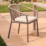 *WOONWINKEL* Kave Home Xelida Aluminium Tuinstoel Taupe Met, Tuin en Terras, Verzenden, Nieuw