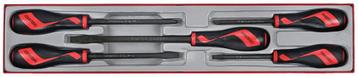 Schroevendraaierset TT4 tray Plat- PH 5 delig Teng Tools beschikbaar voor biedingen