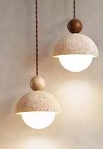 Travertijn Steen Hanglamp – Moderne Dimbare LED Plafondlamp, Verzenden, Nieuw