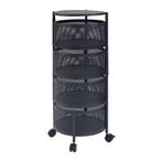 [en.casa] Keukentrolley Steigen met 4 manden rond staal 74,5, Huis en Inrichting, Keuken | Keukenbenodigdheden, Verzenden, Nieuw