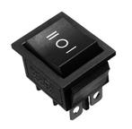 Schakelaar - 3 Standen - 250V 16A - Zwart, Doe-het-zelf en Verbouw, Elektra en Kabels, Ophalen of Verzenden, Nieuw, Schakelaar