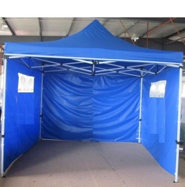 Partytent Easy Up 3 x 3 meter met zijwanden in Blauw, Tuin en Terras, Partytenten, Partytent, Nieuw, 2 meter of meer, Verzenden