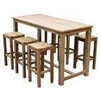 Barset Grade A teakhout 180x80xH105 cm 7-delig, Tuin en Terras, Ophalen of Verzenden, Nieuw, Teakhout