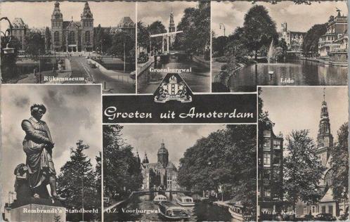 AMSTERDAM - Meerluik Groeten uit Amsterdam, Verzamelen, Ansichtkaarten | Nederland, Verzenden