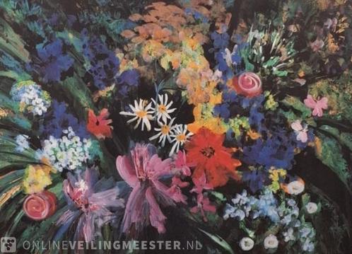 Acryl schilderij Maya Wildevuur (1944-2023), Bloemen, bou, Antiek en Kunst, Kunst | Schilderijen | Modern