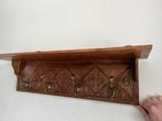 Kapstok - Antieke art deco kapstok met mantel haken messing, Antiek en Kunst