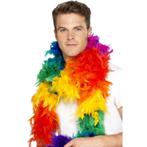Regenboog veren boa 190 cm 80 gram - Boa's, Hobby en Vrije tijd, Feestartikelen, Verzenden, Nieuw