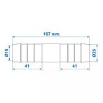 ProPlus Rechte slangtule - 25 mm - Hittebestendig tot 90°.., Tuin en Terras, Tuinslangen, Ophalen of Verzenden, Nieuw