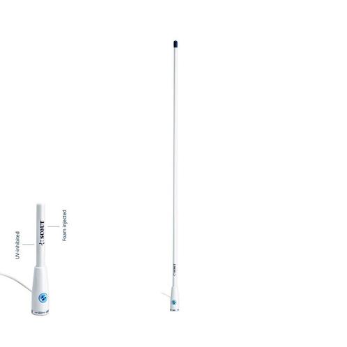 Scout Polyester VHF Antenne Wit 1,5 m KS-22, Watersport en Boten, Navigatiemiddelen en Scheepselektronica, Nieuw, Ophalen of Verzenden