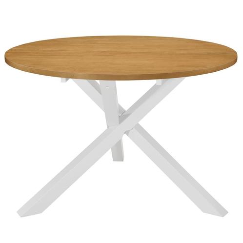 vidaXL Eettafel 120x75 cm MDF wit, Huis en Inrichting, Tafels | Eettafels, Nieuw, Verzenden