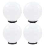 vidaXL LED-bollampen 4 st rond 25 cm PMMA, Tuin en Terras, Verzenden, Nieuw, Kunststof