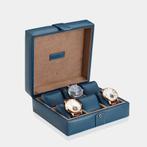 Horlogedoos Blauw leder 6 Horloges Modalo, Sieraden, Tassen en Uiterlijk, Horloges | Heren, Verzenden, Nieuw